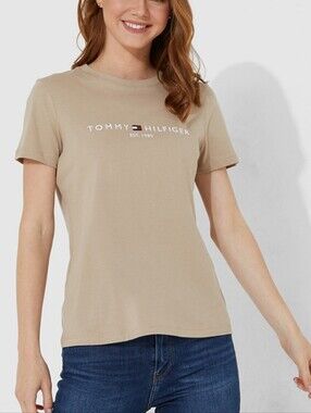 SALE Tommy Hilfiger Camel Logo Tee